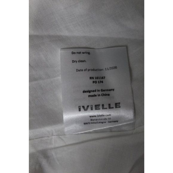 IVIELLE Sz 38 10 US White Tan Black Stripe Silk Maxi Dress Long Sleeve - Picture 3 of 10